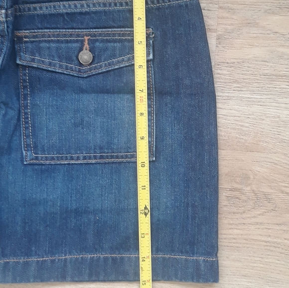 Y2K Old Navy Denim Utility Mini Skirt - Size 4 Regular - Picture 5 of 12